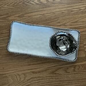 Pampa Bay Porcelain Salerno Rectangular Serving Tray And Matching Bowl (2pc)